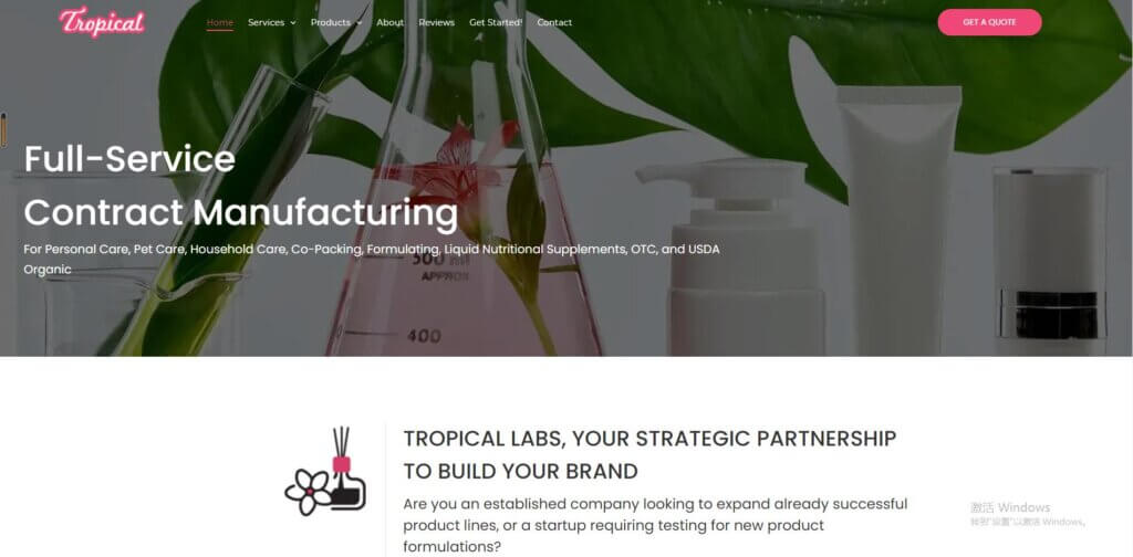 Tropical Labs Private Label Bath and Body products Suppliers 